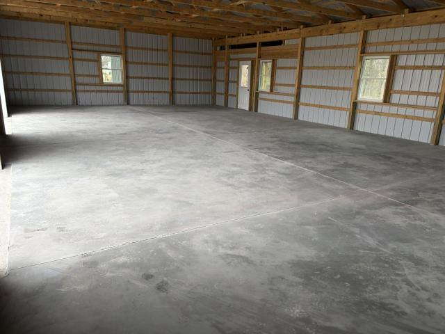 New residential concrete garage floor installation in Townsend, Delaware