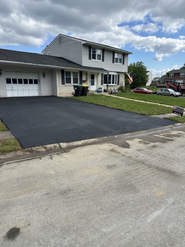 Residential blacktop asphalt driveway installation in Bear, Delaware